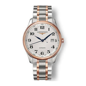 【专柜直采】Longines 浪琴 男士名匠系列18KT玫瑰金钢银色自动机芯手表 L2.893.5.79.7