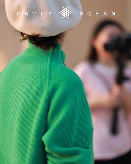 PETIT SCHAN小闪 CLO#126 dawn 曙色 超细美丽诺羊毛立领插肩袖全羊毛针织衫 商品图9