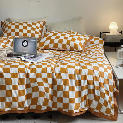 园园亲选南通家纺顶柔棋盘格全棉四件套！舒适全棉四季通用提升时尚氛围 商品图4