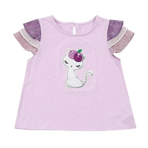 非质量问题不退换哦~Franch cat 紫色小猫T恤 商品图0