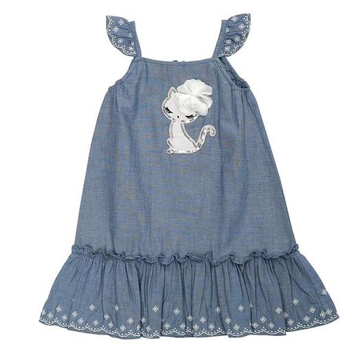 非质量问题不退换哦~Franch cat 小猫牛仔吊带裙 商品图0