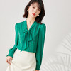秋装新款，时尚花边系带V领雪纺气质长袖衬衫上衣YZ-1229 商品缩略图5