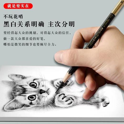 中华碳画铅笔112炭笔素描速写涂鸦绘画绘图碳笔软中硬美术专用碳化铅笔1支 商品图2