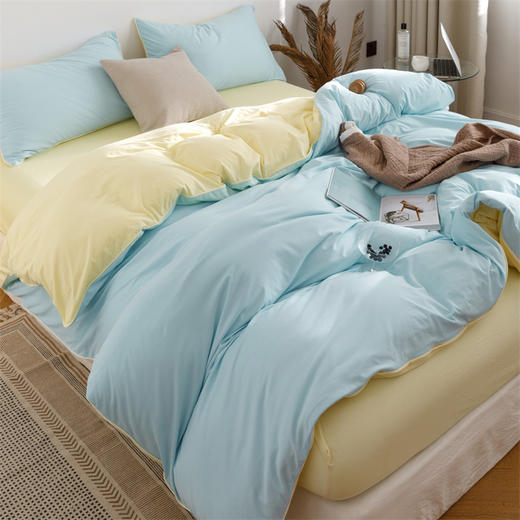 园园亲选南通家纺顶柔双面弹针织透气四件套！双面针织透气吸汗不易褶皱 商品图4