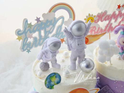卡通主题款 宇航员 星黛露 双胞胎 周岁 男孩女孩造型蛋糕 商品图1