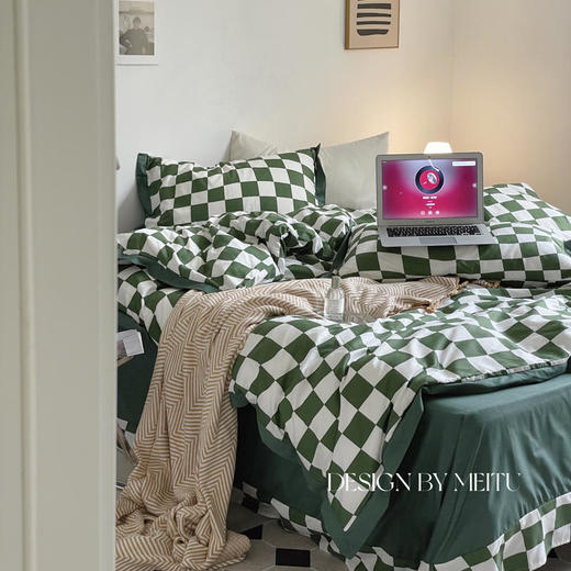 园园亲选南通家纺顶柔棋盘格全棉四件套！舒适全棉四季通用提升时尚氛围 商品图5