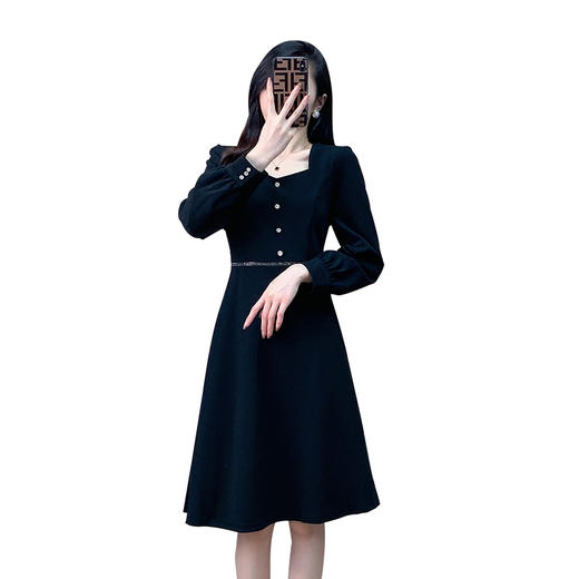 奢姿2024春季新款胖妹妹气质方领裙子大码女装肥mm宽松连衣裙5213801595 商品图4