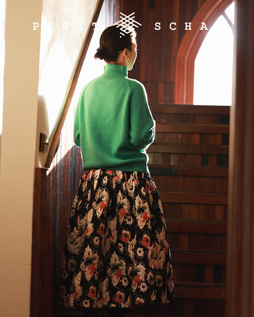 PETIT SCHAN小闪 CLO#127 full-blown flowers 莫奈花园 意大利进口提花面料设计款外套/伞裙 商品图9