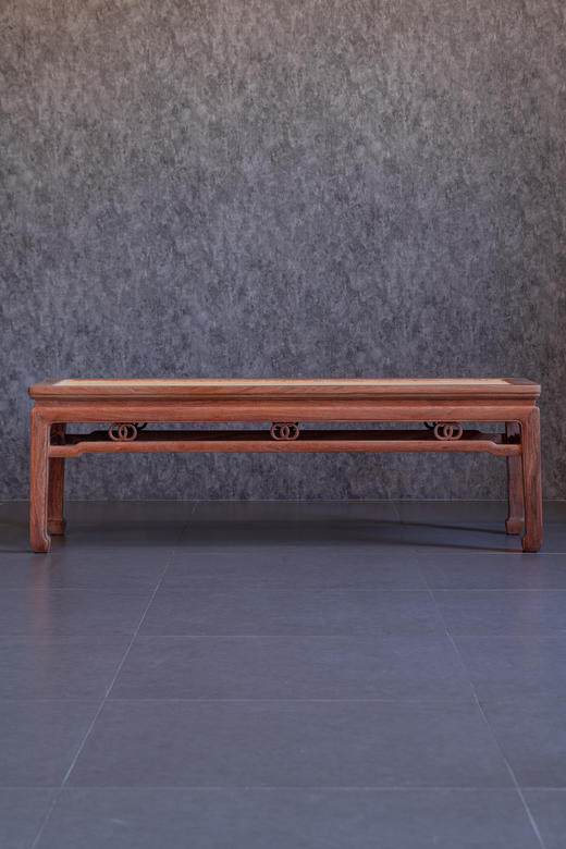 红桥红  家具严选  缅甸花梨（大果紫檀）【128双环马蹄腿床尾凳】 商品图0