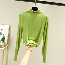 ZYQS-G0037莫代尔半高领长袖打底衫 商品图11