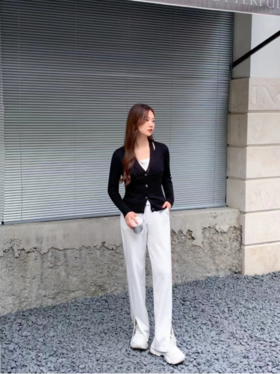 JAMOR加末商场同款时尚假两件针织衫