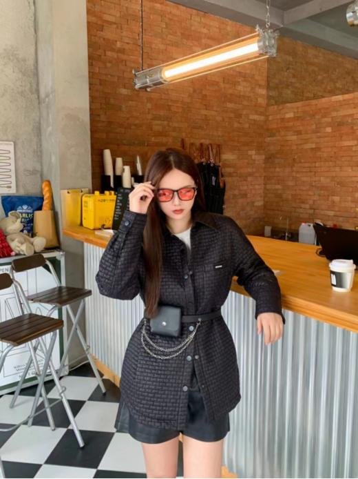 JAMOR加末商场同款时尚绗棉格纹外套 商品图0