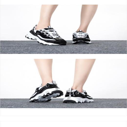Skechers斯凯奇官方 十周年钻石纪念版熊猫鞋 缓震运动休闲鞋 增高透气老爹鞋女 12241/BKW 商品图0