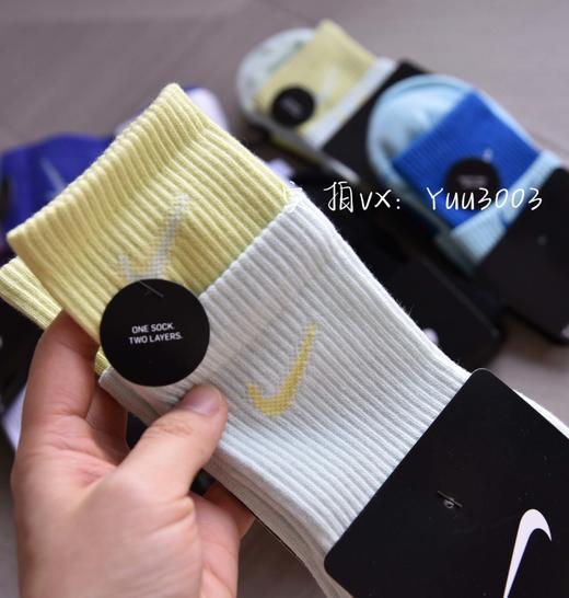 18色-Nike假两件双层加厚棉袜，毛巾底纯棉无骨袜头，男女都能穿 商品图6
