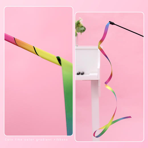 新品七彩逗猫棒 耐咬自嗨解闷神器 批发猫玩具 商品图6