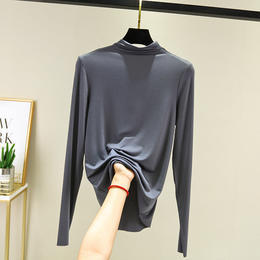 ZYQS-G0037莫代尔半高领长袖打底衫 商品图12