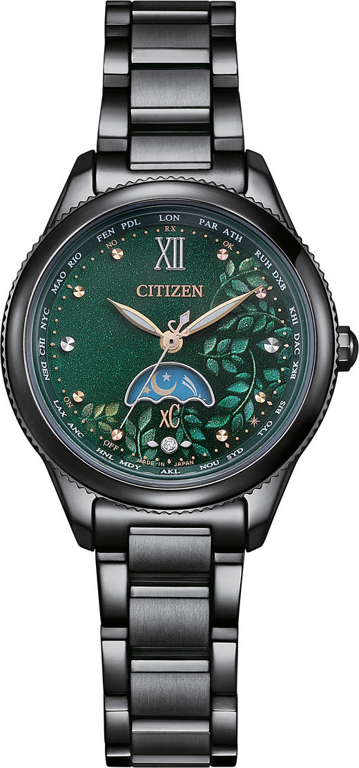 西铁城/CITIZEN光动能电波Xc系列舒博钛日相女表EE1007-59W 商品图1