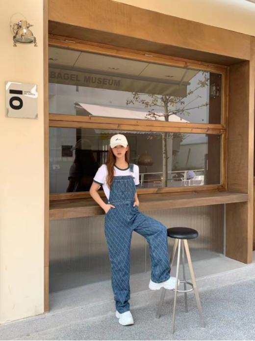 JAMOR加末商场同款时尚背带牛仔裤 商品图1