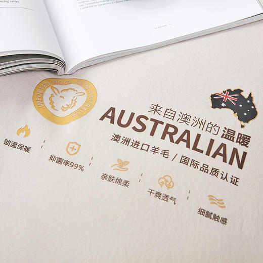 利路米 双层澳毛抗菌锁温加厚冬被 商品图3