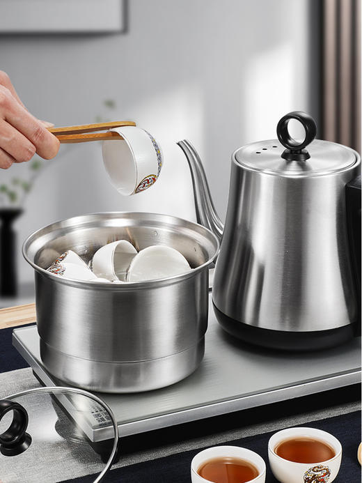 永利汇心好电器底部上水自动烧水家用电热水壶316不锈钢 商品图1