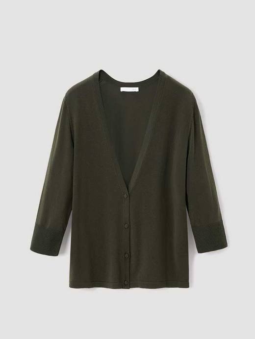 OVV 2022秋冬新款女装简约七分袖针织羊毛开衫 商品图4