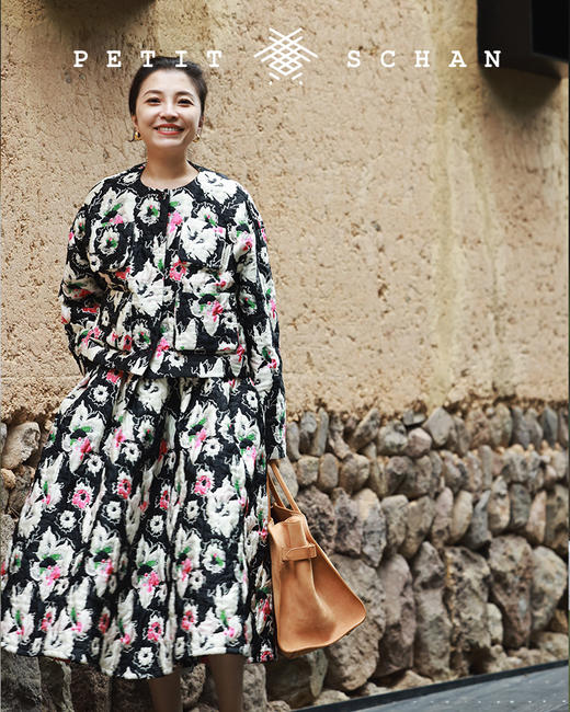 PETIT SCHAN小闪 CLO#127 full-blown flowers 莫奈花园 意大利进口提花面料设计款外套/伞裙 商品图7