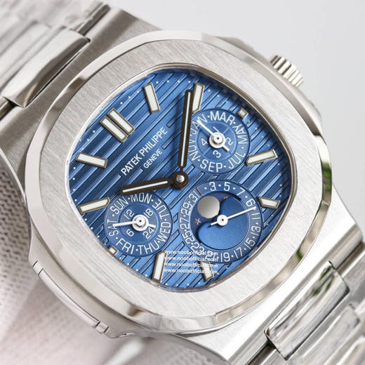 NOOB新品百达翡丽5740/1G-001--超复杂多功能鹦鹉螺重磅登场，迄今推出的首款Nautilus复杂腕表，以复杂的工艺技术打造休闲运动腕表。 商品图14