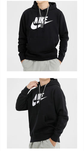 耐克（NIKE） 卫衣男装 22秋季新款运动服加厚加绒长袖运动宽松舒适保暖套头衫连帽圆领卫衣男 BV2974-010/连帽/加绒保暖/店长推荐