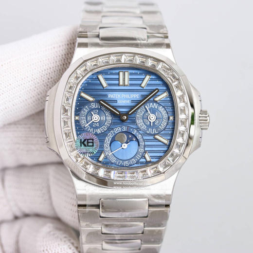 NOOB新品百达翡丽5740/1G-001--超复杂多功能鹦鹉螺重磅登场，迄今推出的首款Nautilus复杂腕表，以复杂的工艺技术打造休闲运动腕表。 商品图12