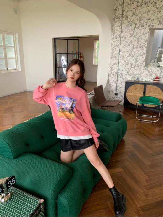 JAMOR加末商场同款时尚假两件针织棉卫衣 商品图0