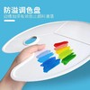 颜料调色盘美术用品画画调色板大号椭圆形水粉丙烯油画调色器塑料款易清洗三线调色盘美术生专用1个 商品缩略图3