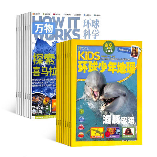 【胖爸专享】万物+环球少年地理杂志 组合订阅  1年共12期 科普百科书籍 自然科学历史人文 How it works中文版 商品图1
