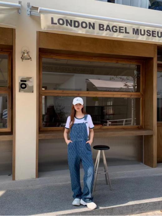 JAMOR加末商场同款时尚背带牛仔裤 商品图0