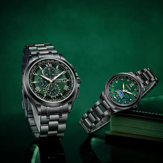 西铁城光动能电波商务休闲舒博钛材质空中之鹰系列男表AT8049-61W 商品图10