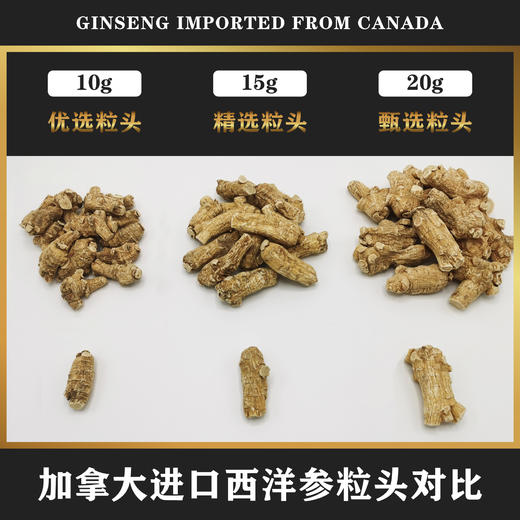 加拿大进口西洋参粒头尊享装 黄金参龄 品质升级 454g/袋【3种规格可选】（跨境） 商品图5