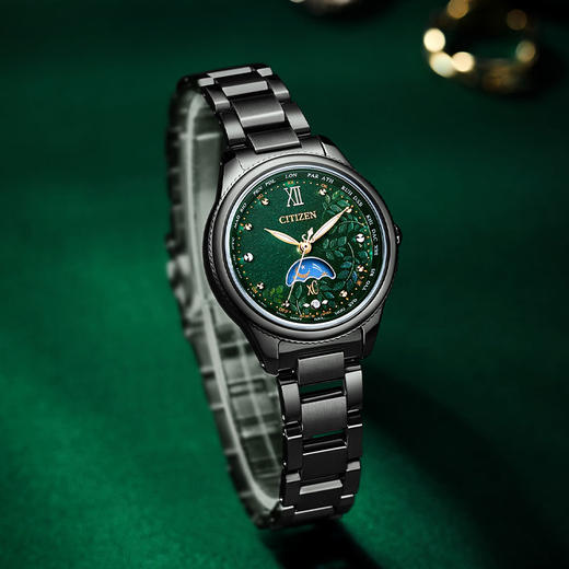 西铁城/CITIZEN光动能电波Xc系列舒博钛日相女表EE1007-59W 商品图5