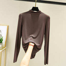 ZYQS-G0037莫代尔半高领长袖打底衫 商品图2