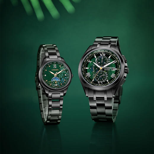 西铁城光动能电波商务休闲舒博钛材质空中之鹰系列男表AT8049-61W 商品图2