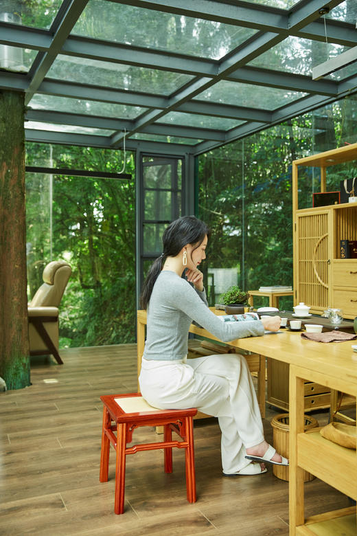 红桥红  家具严选  缅甸花梨（大果紫檀）【38 瓜棱腿 方凳 藤面】 商品图5