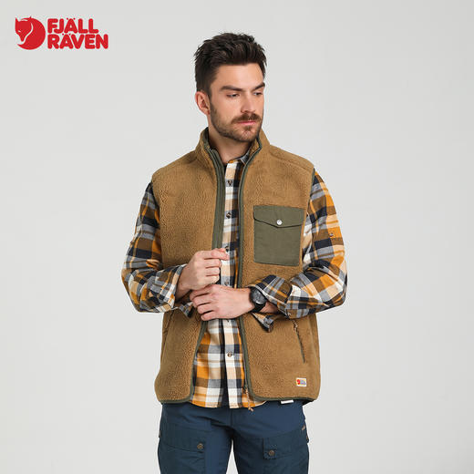 北极狐羊羔绒抓绒马甲男户外保暖宽松简约舒适 87073 商品图0