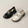 ZHR2022年春秋新款英伦风镜面厚底一脚蹬乐福鞋时尚休闲粗跟单鞋 商品缩略图8