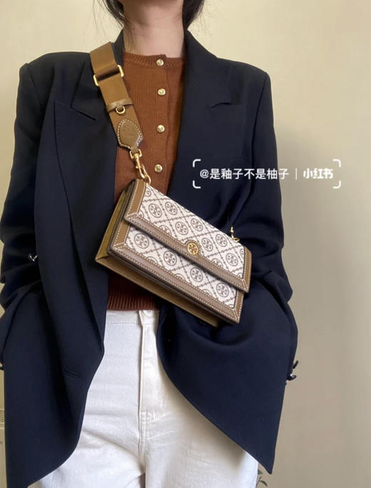 秋季大促‼️迷你💰2850直邮 新色榛子棕🏾Tory Burch TB专柜 最新款mini T Monogram 风琴包 商品图3