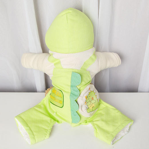 新款宠物小恐龙衣服 加绒加厚 秋冬连帽棉衣棉服四脚 商品图6