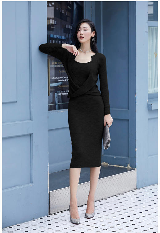 颈袖添香-连衣裙-BT1XC5290颈袖添香新款职场连衣裙修身包臀气质高端女神范时尚女装 职场连衣裙修身包臀气质女神范时尚女装 商品图0