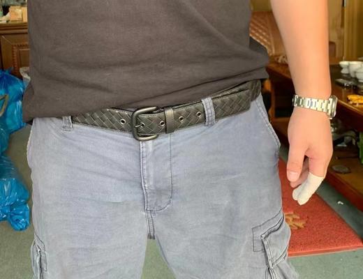 BOTTEGAVENETA葆蝶家男士牛皮编织针扣腰带，货号173784. 商品图2