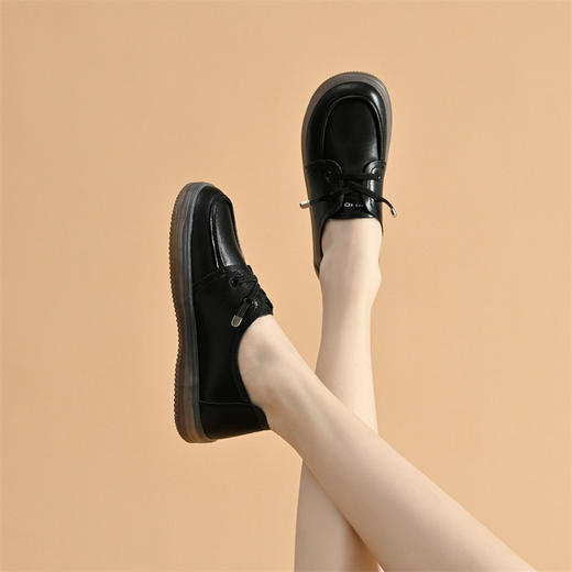 ZHR2022年秋季新款平底舒适复古懒人小白鞋百搭厚底休闲板鞋 商品图1