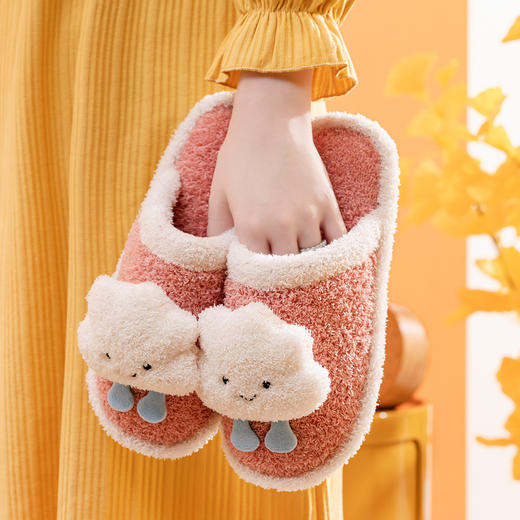 棉拖鞋女冬季可爱情侣室内家居家用毛毛绒厚底防滑卡通冬天拖鞋男tx09 商品图1