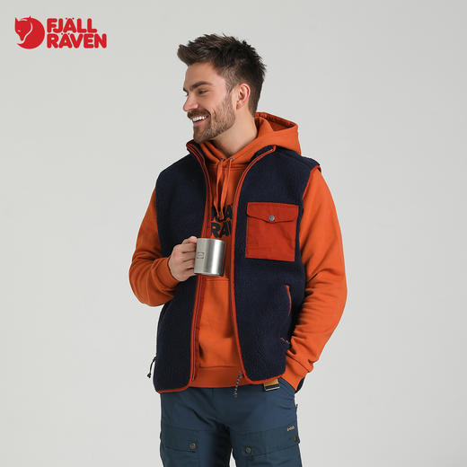 北极狐羊羔绒抓绒马甲男户外保暖宽松简约舒适 87073 商品图2