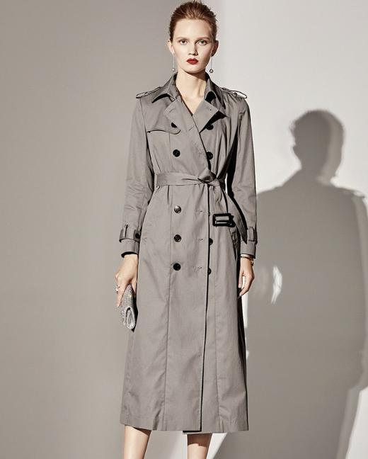 朱珠同款 J8392857B颈袖添香秋季新款时尚英伦风女士彩色薄款风衣外套女中长款J8392857B 商品图0