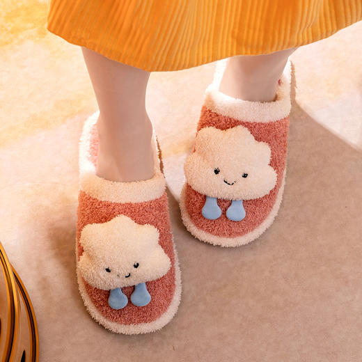 棉拖鞋女冬季可爱情侣室内家居家用毛毛绒厚底防滑卡通冬天拖鞋男tx09 商品图2